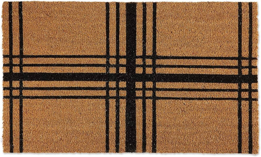 DII Natural Coir Geometric Modern Outdoor Door Mat, Front Porch Décor, 17x29, Farmhouse Plaid | Amazon (US)