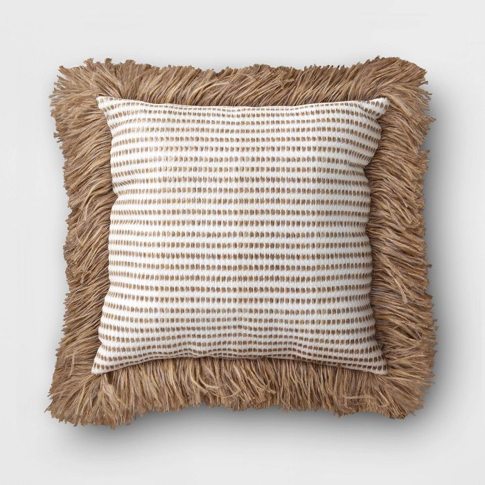 Outdoor Decorative Throw Pillow White/Brown - Opalhouse™ | Target