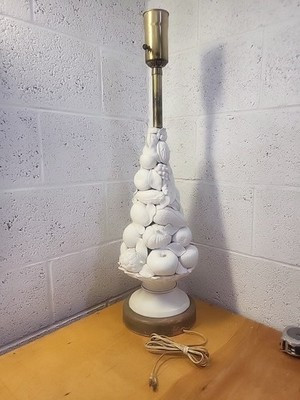 Vintage  Creamware Fruit Topiary Table Lamp Mid Cent 1960s- Read | eBay | eBay US