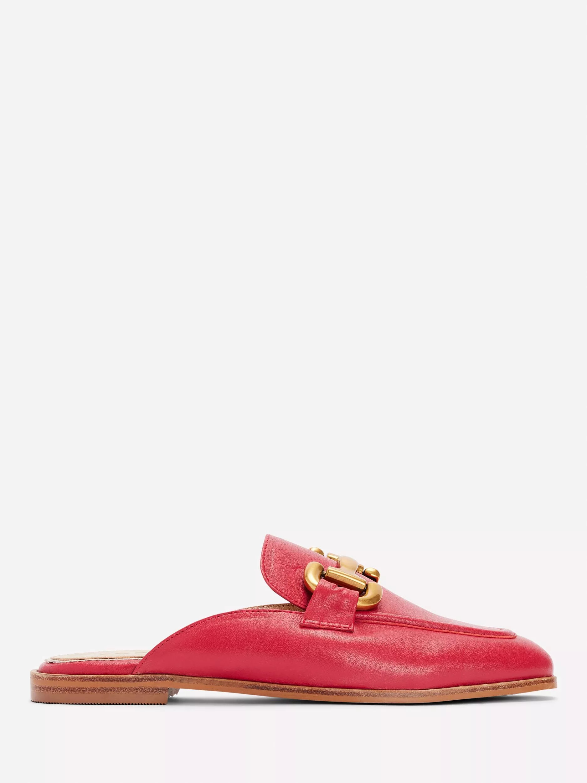 Boden Iris Snaffle Trim Leather Loafers, Red | John Lewis (UK)