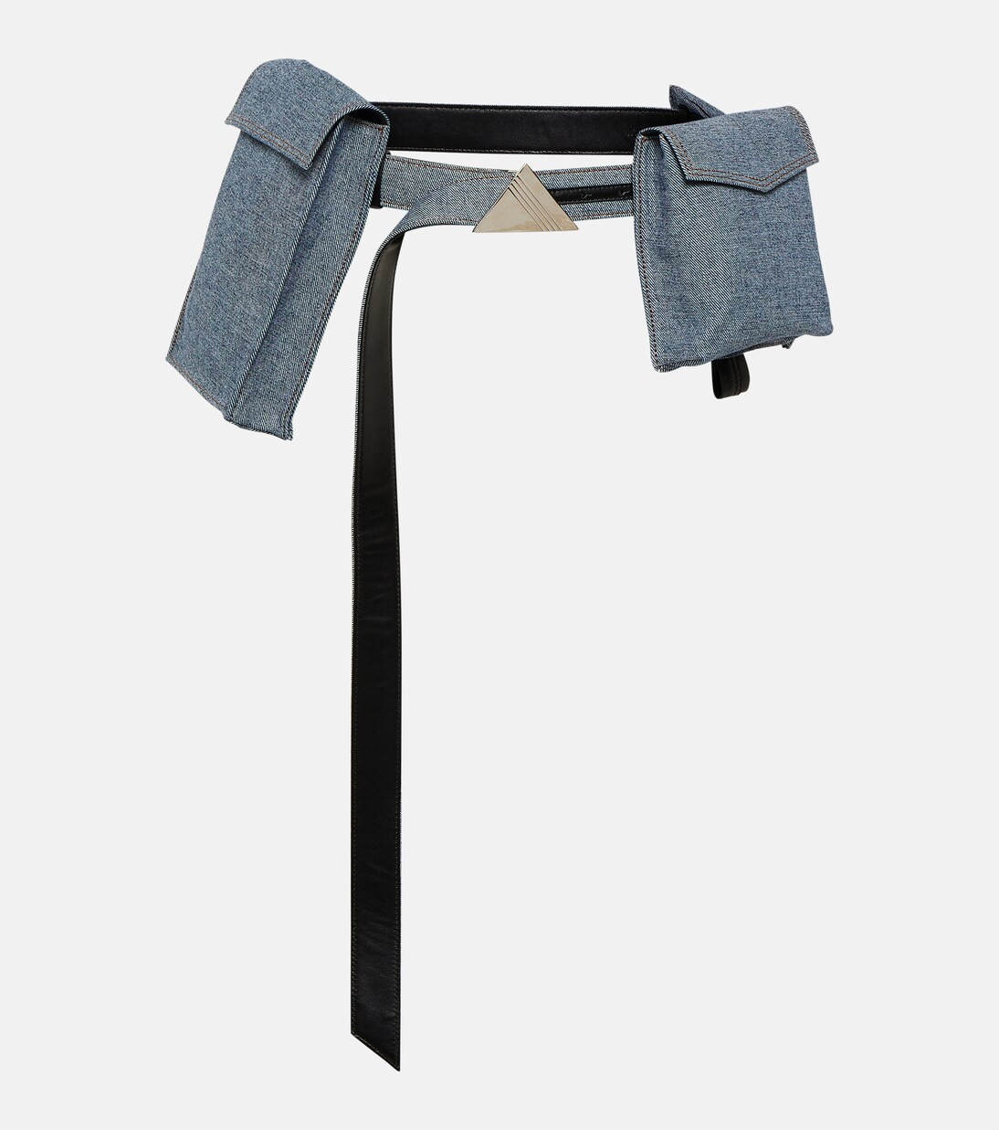 Denim and leather belt with pockets | Mytheresa (US/CA)