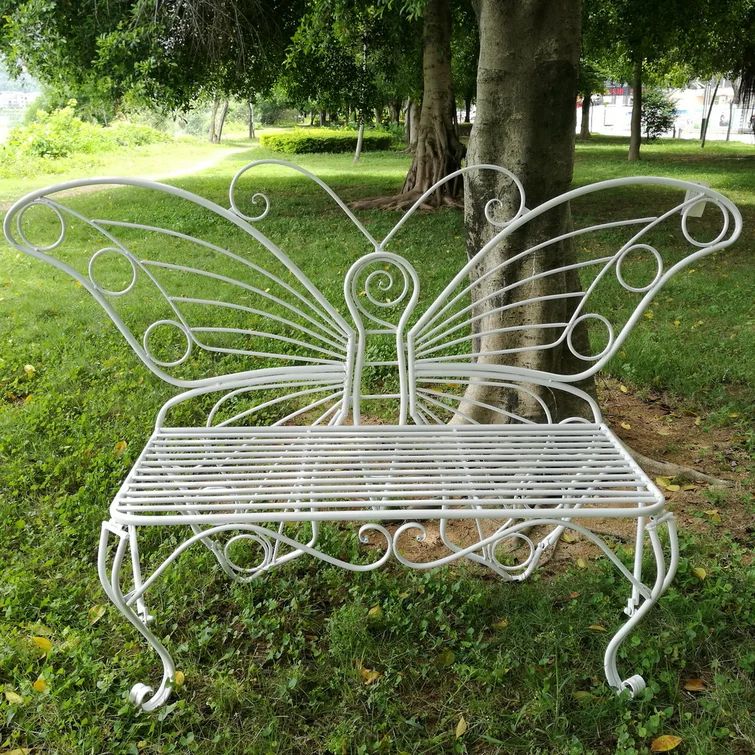 Butterfly Metal Garden Bench | Wayfair North America