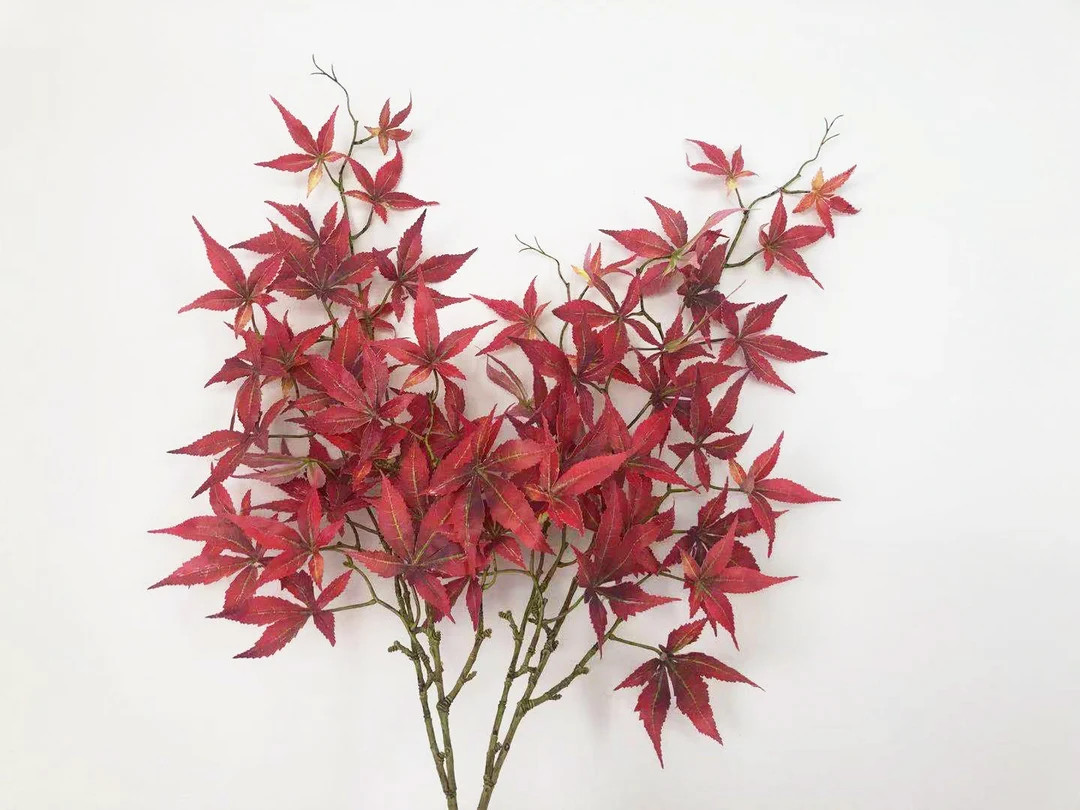 Artificial Maple Leaf Branch, Rustic Autumn Foliage Twig, Home Flower Decor, Living Room Floral, ... | Etsy (US)