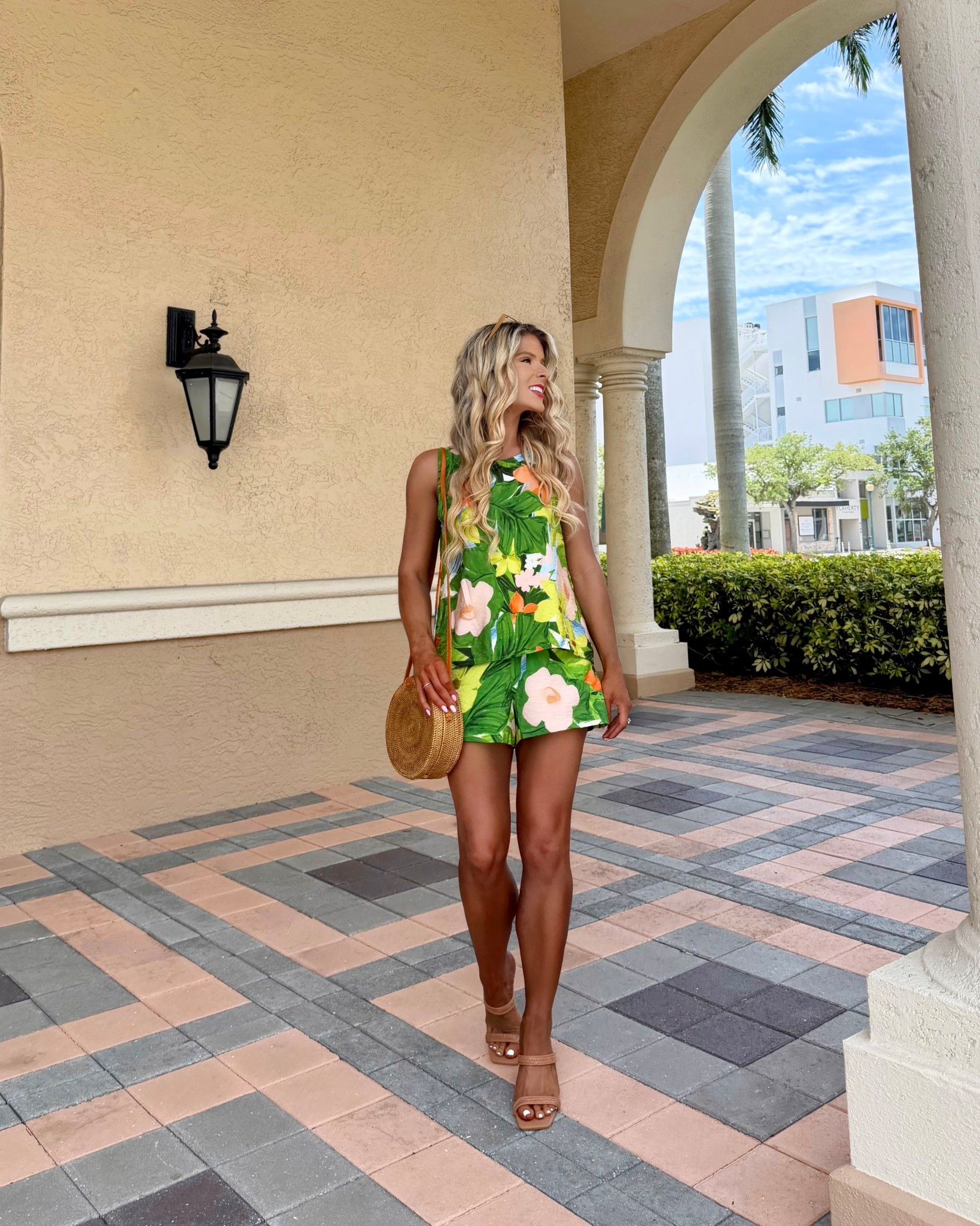 Tropical Matching Shorts Set styled as a summer outfit, vacation outfit, or resortwear look on SALE! 

Use code: MAIRASAVE35 for 35% OFF all VICI @VICI 

Coord set, matching set, summer set, vacation set, resort outfit, tropical outfit, tropical shorts, tropical top, 

#LTKSaleAlert #LTKTravel #LTKootd