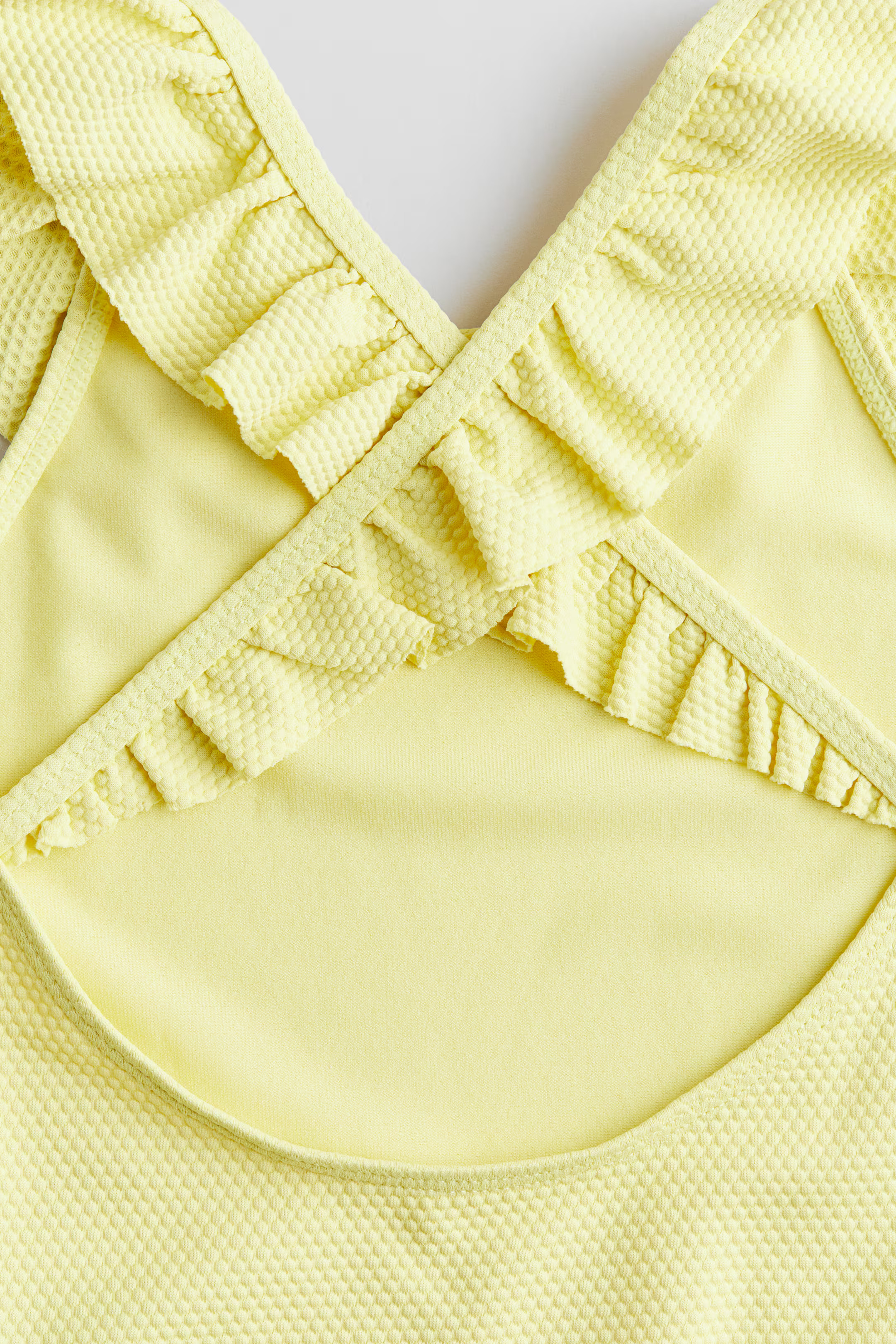 Flounce-Trimmed Swimsuit - Light yellow - Kids | H&M US | H&M (US + CA)