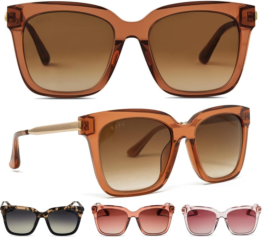 DIFF Bella Square Sunglasses for Women UV400 Protection, Designer Oversized Fashion Trendy glasse... | Amazon (US)