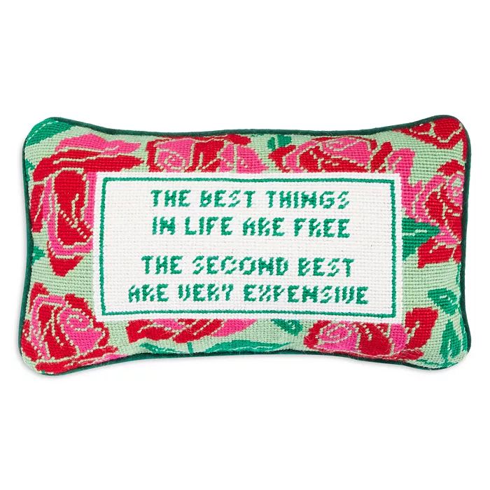 Furbish Studio Best Things in Life Are Free Needlepoint Decorative Pillow | Bloomingdale's (US)