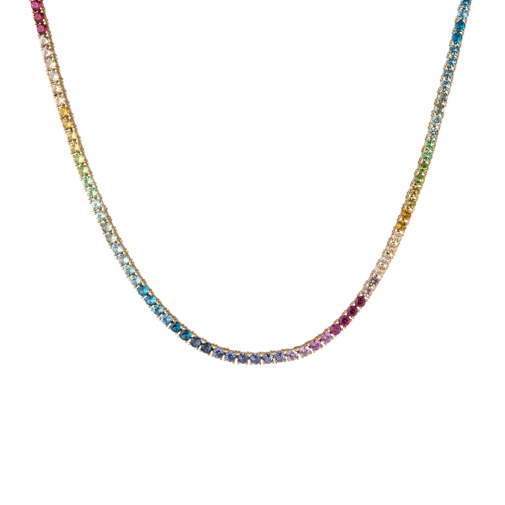 Ombré Rainbow Tennis Necklace | AUrate New York