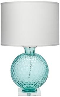 Jamie Young Clark Aqua Blue Glass Table Lamp (7X384) | LampsPlus.com