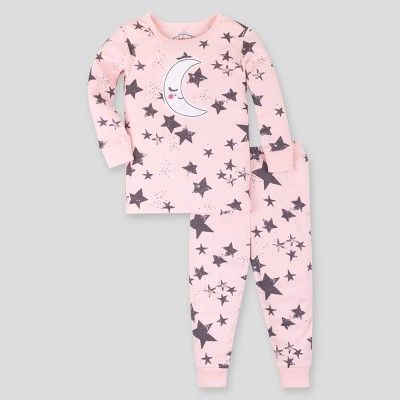 Lamaze Baby Girls' Organic Cotton Stars Pajama Set - Pink | Target
