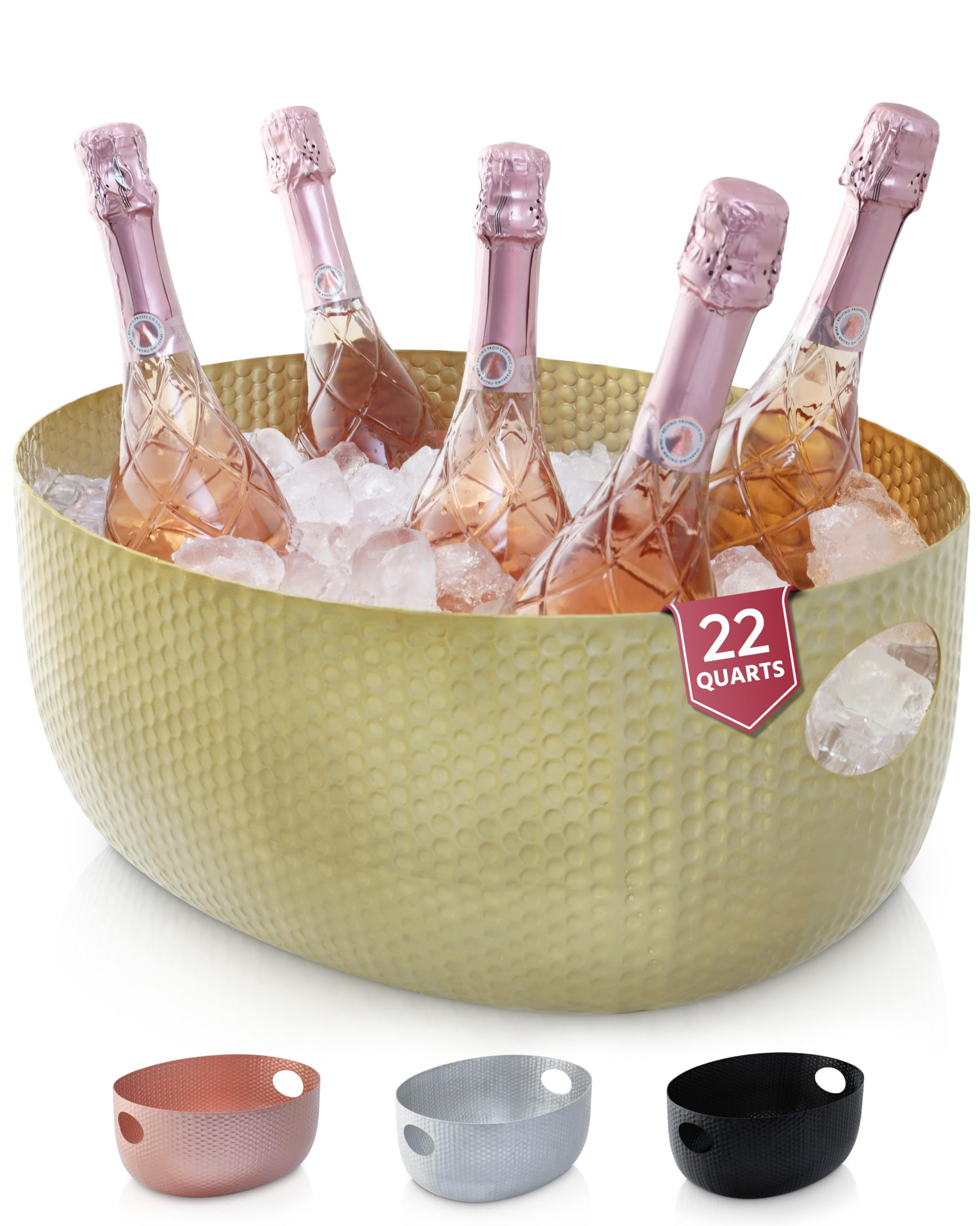 Gusto Nostro Large Beverage Tub for Parties - Metal Tub for Wine Bottles,Champagne,Beers - High C... | Amazon (US)
