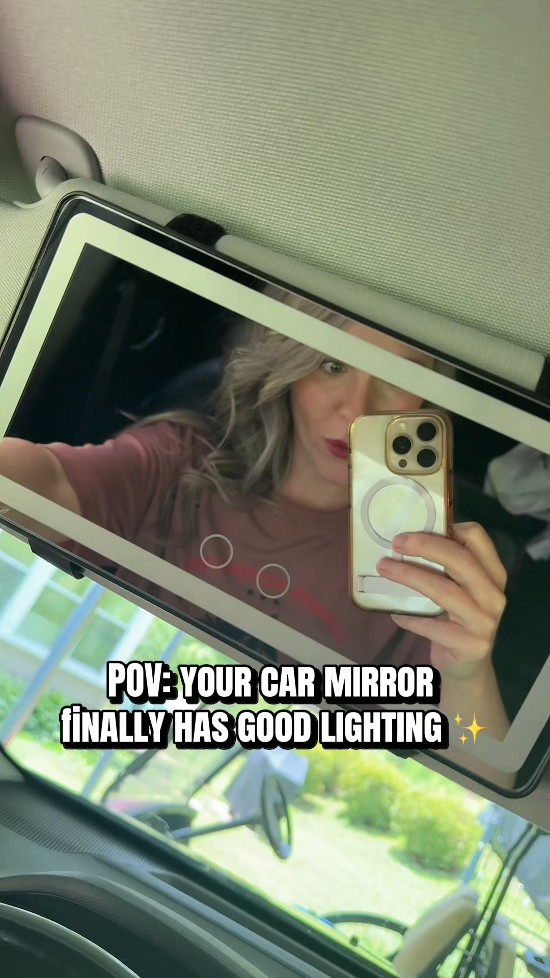 Why didn’t I have this sooner?! 👀✨

This LED vanity mirror clips right onto your visor and makes getting ready in the car SO much easier. The adjustable lighting helps you actually see what you’re doing whether you’re touching up makeup, fixing your hair, or getting ready on the go.

One of those things you don’t realize you need until you have it 🤍🚗

#LTKmomlife #LTKgrwm #LTKBeauty