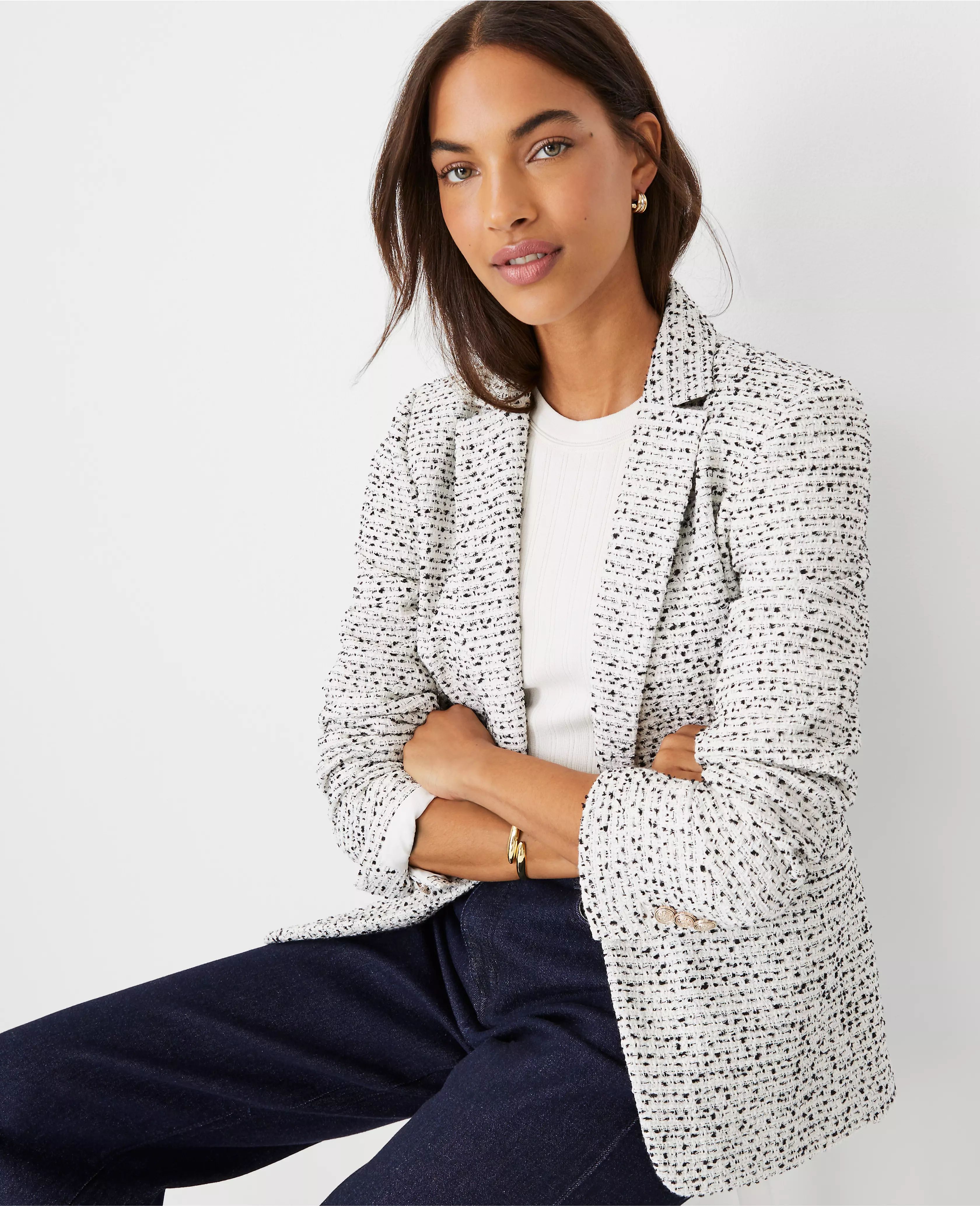 The Petite Hutton Blazer in Tweed | Ann Taylor (US)