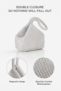 BABEYOND Women's Rhinestone Clutch Evening Bags Sparkly Glitter Triangle Purse for 1920s Party Pr... | Amazon (US)