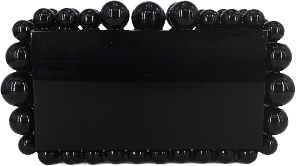 Boutique De FGG Acrylic Marble Prom Clutch Purse Women Beaded Evening Bag Bridal Wedding Party Ch... | Amazon (US)