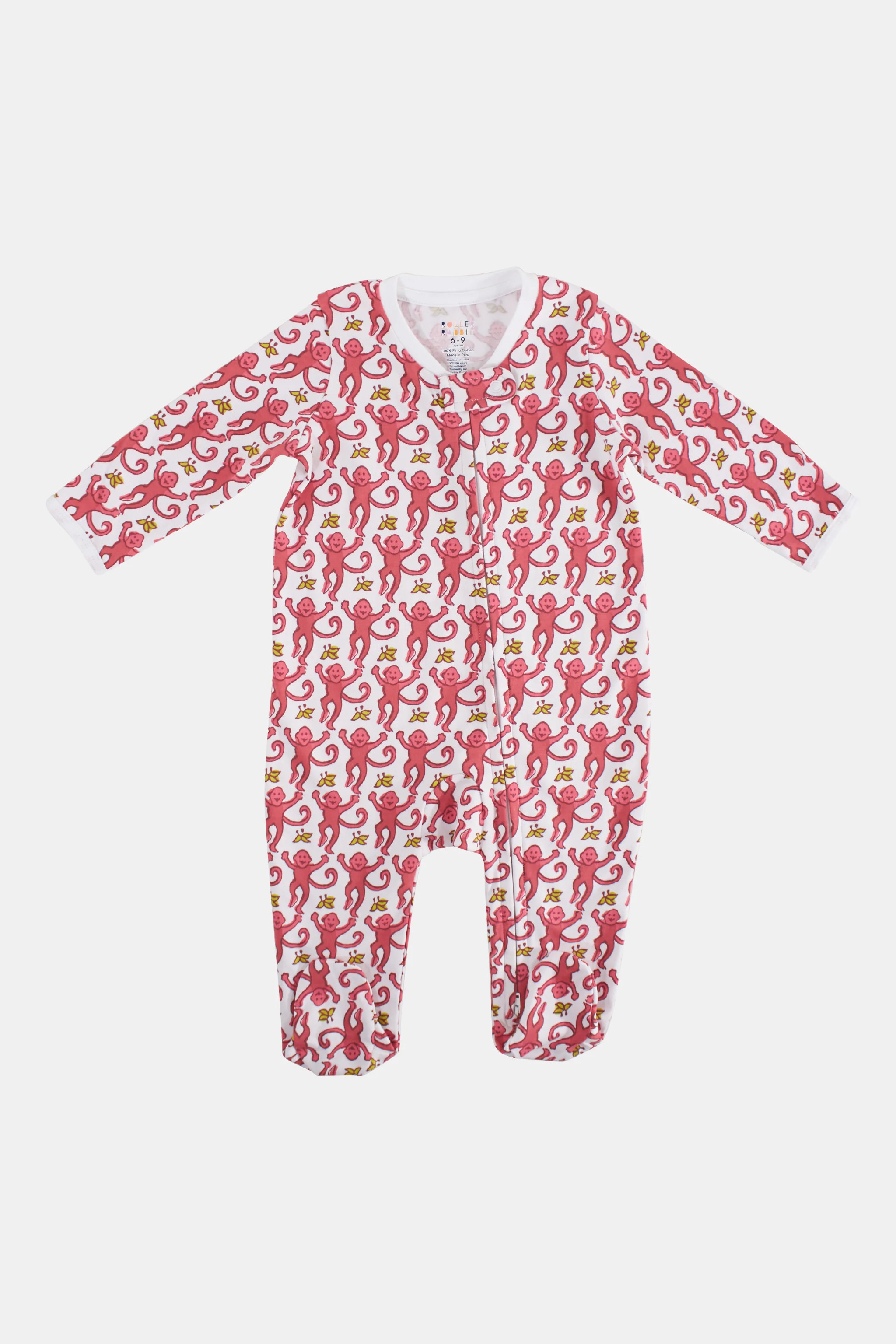 Infant Monkey Zipper Footie | Roller Rabbit | Roller Rabbit