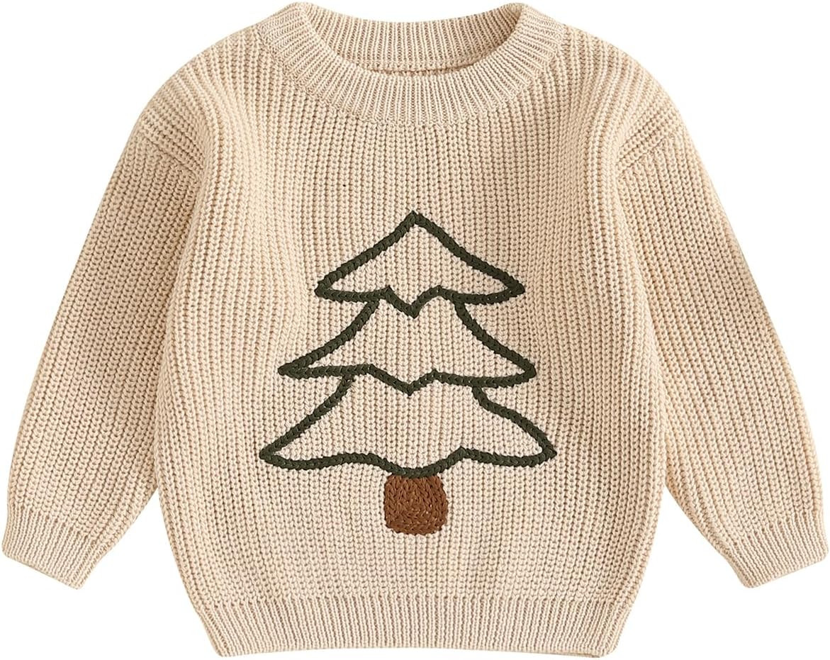 Toddler Baby Boy Girl Christmas Outfit Knit Sweater Warm Pullover Top | Amazon (US)
