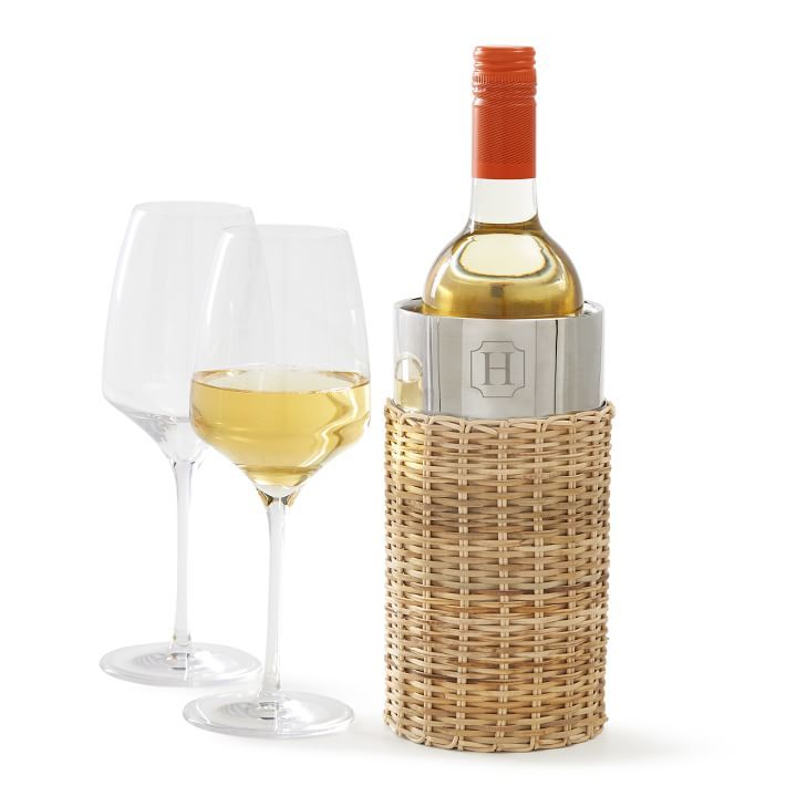 Silver and Wicker Wine Chiller | Mark and Graham