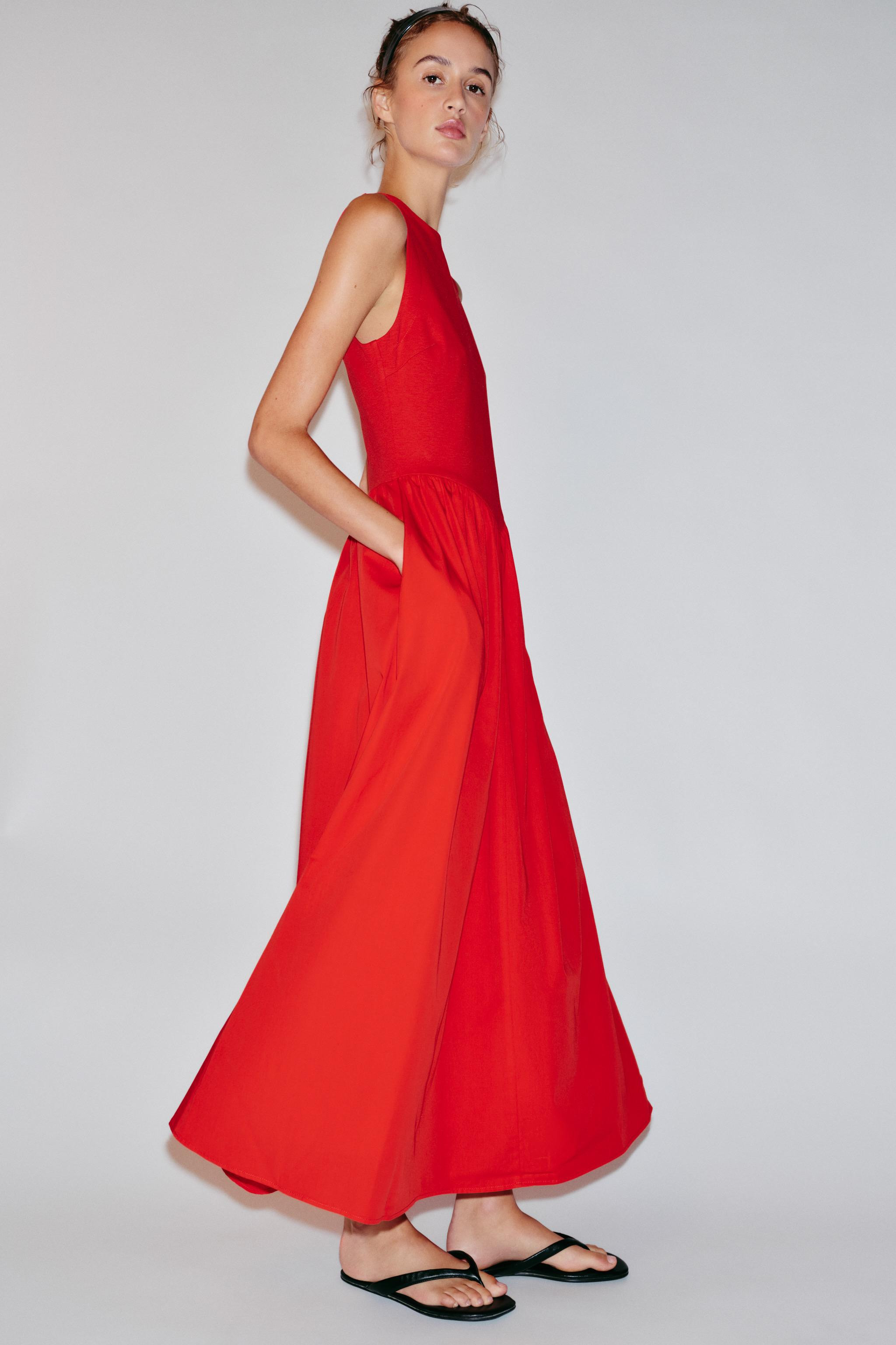 COMBINATION MIDI DRESS | Zara US