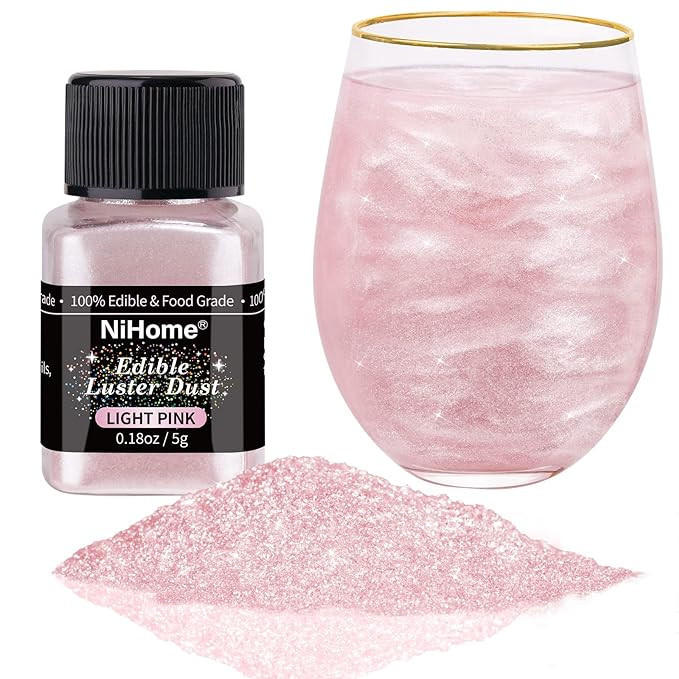 NiHome Edible Food-Grade Glimmer Powder Glitter Luster Dust Metallic Food Decorating Sprinkle Gli... | Amazon (US)