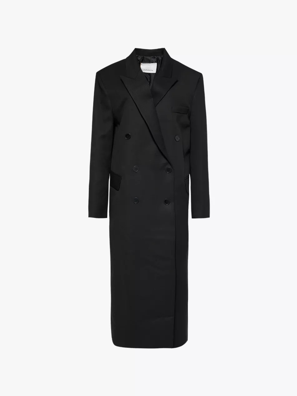 Jane long double-breasted twill coat | Selfridges
