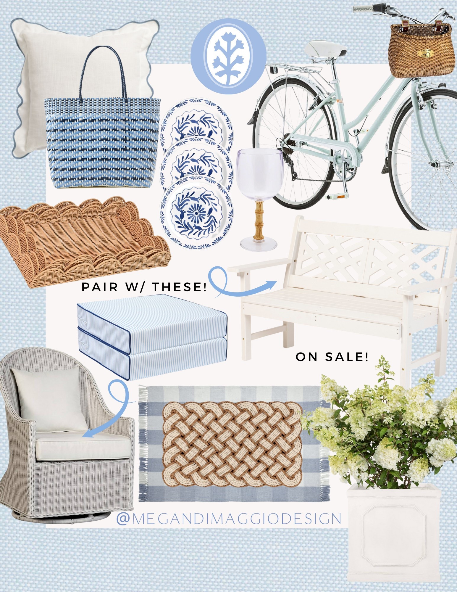 Pretty new finds for your Spring porch refresh! Several on sale right now like this polywood white garden bench and these bamboo glasses are back in stock! Plus pair these look for less blue and white ticking stripe cushion covers to make your furniture look like Serena & Lily but for way less!! ☀️

#LTKHome #LTKSeasonal #LTKSpringSale