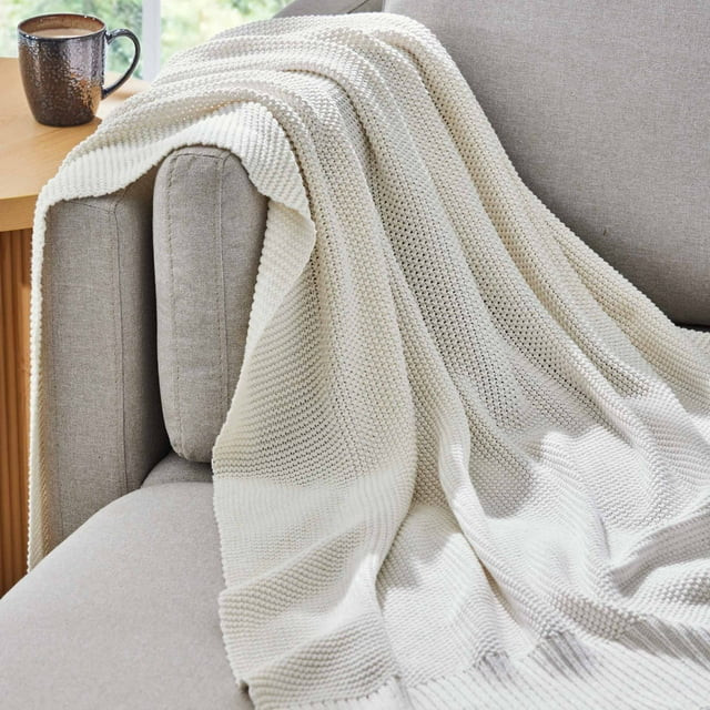 Better Homes and Gardens, Chunky Knit Papyrus Throw, Cotton-Blend, 50"x60", 2.3 lb, All Ages | Walmart (US)