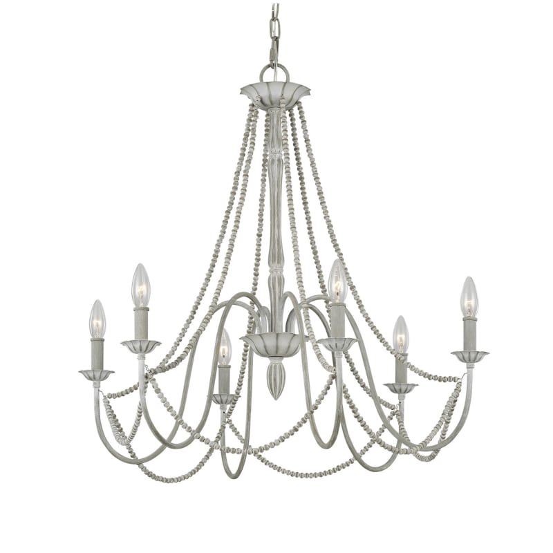 Feiss F3240/6 Maryville 6 Light 28" Wide Outdoor Beaded Chandelier Washed Grey Outdoor Lighting Chan | Build.com, Inc.