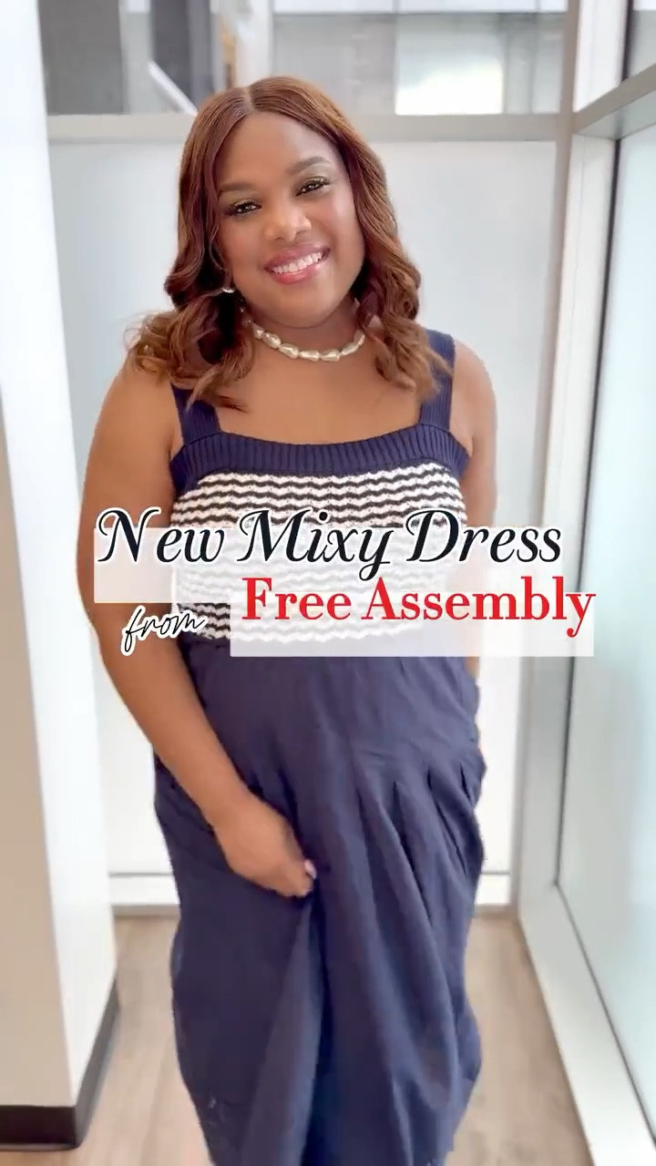 New Mixy Dress by @Walmart's Free Assembly 🤍 This Free Assembly Mixy Dress is one of those easy pieces that makes getting dressed so simple. I love the flattering fit, the classic striped bodice, and the flowy skirt that feels comfortable all day long. Perfect for brunch, weekend errands, vacations, or whenever you want an effortless outfit that still looks polished. 

Hit the bell in my LTK 🔔 (top right) so you get all the exclusives first!

#LTKgrwm #LTKootd #LTKWorkwear