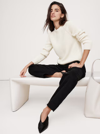 Cotton-Wool Ribbed Sweater | Banana Republic (US)