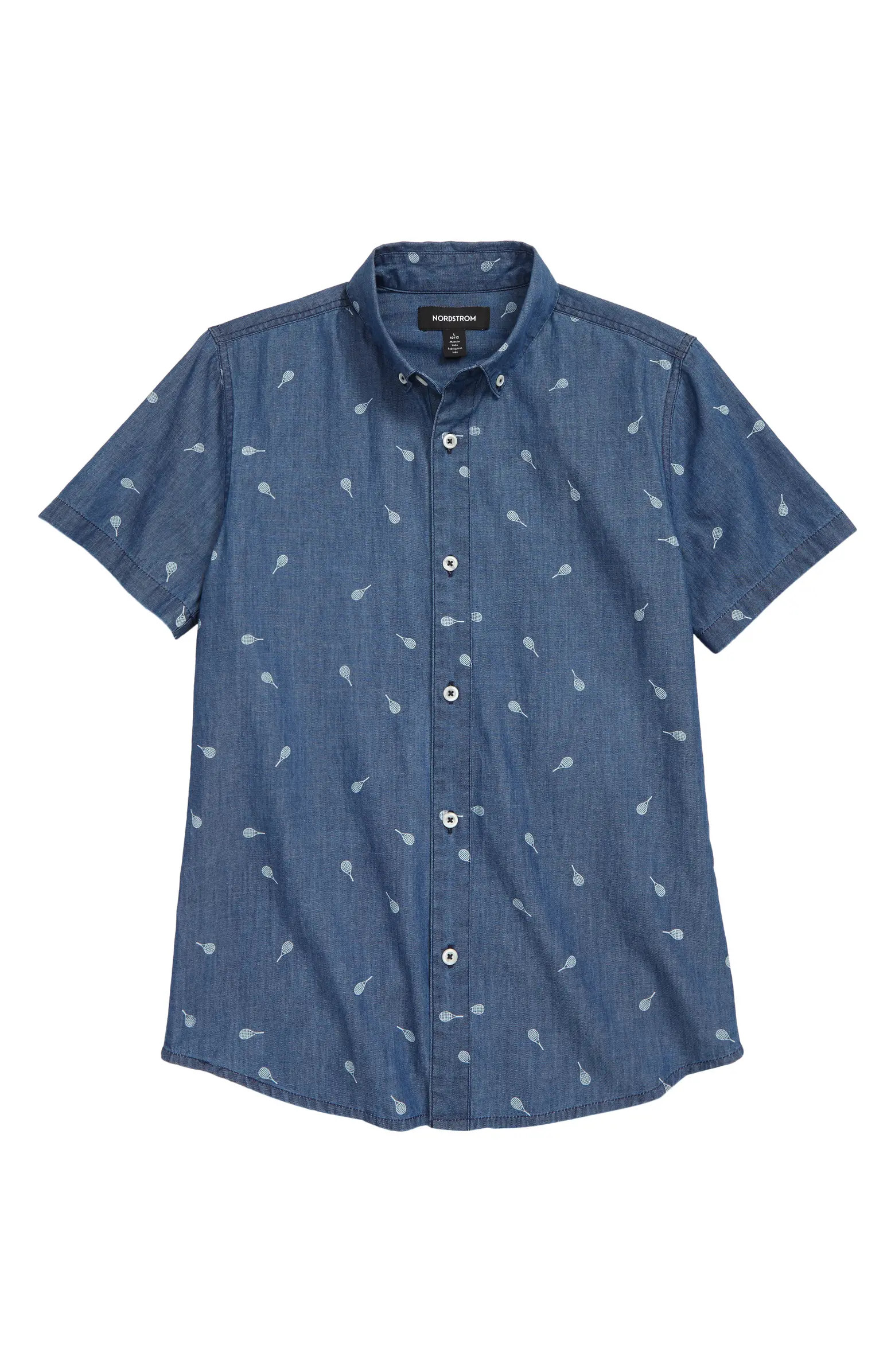 Nordstrom Kids' Perkins Short Sleeve Button-Down Shirt | Nordstrom | Nordstrom