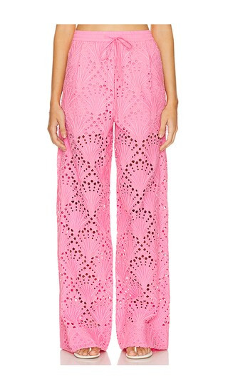 Fab Broderie Anglaise Pants in Bubblegum | Revolve Clothing (Global)