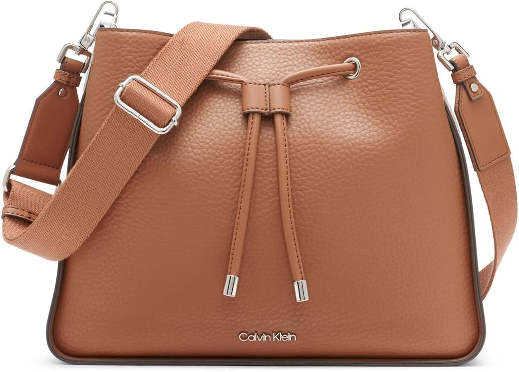 Calvin Klein Women's Fay Drawstring Adjustable Hobo | Amazon (US)