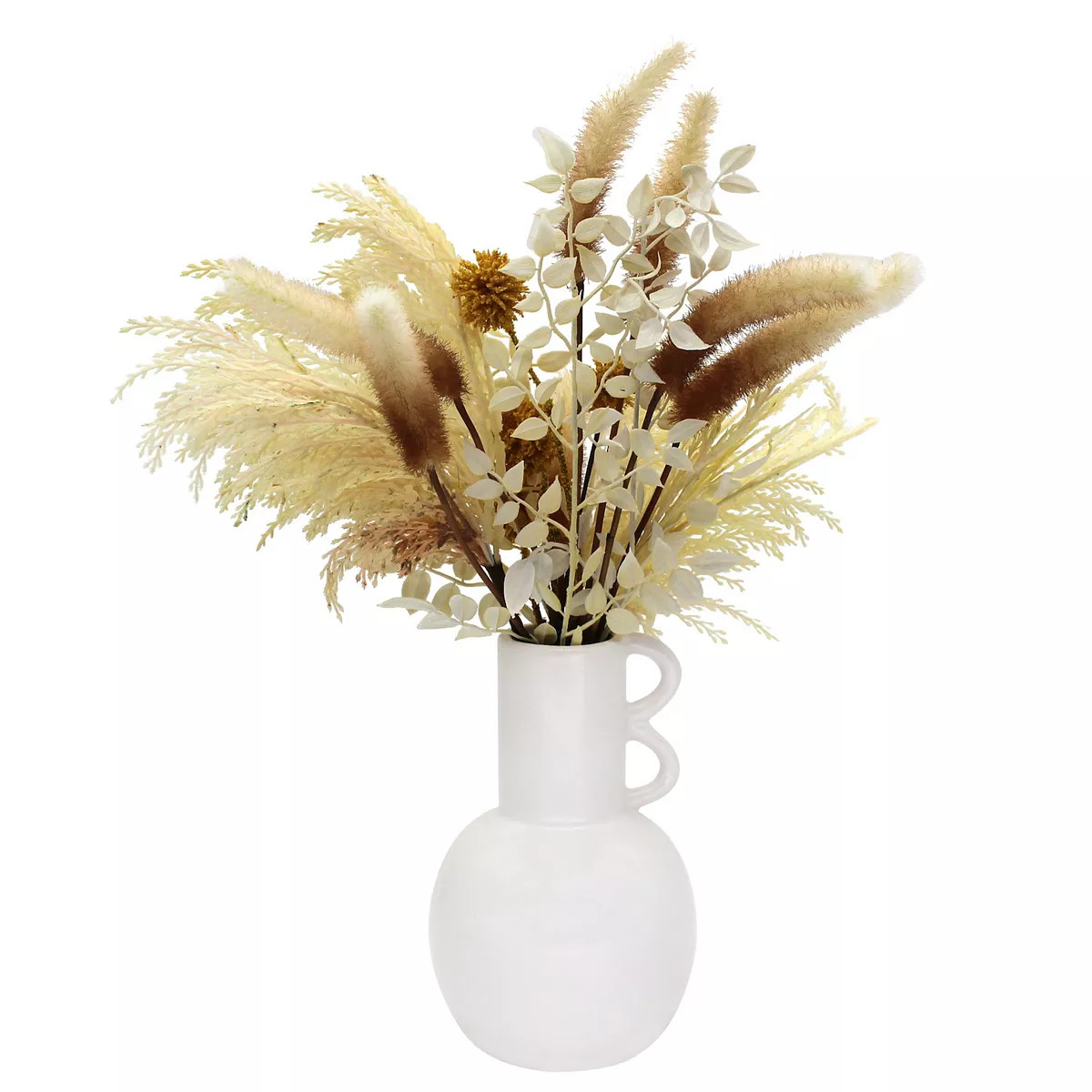 Artificial Wild Grass Arrangement In Handled Vase Floral Arrangement Table Decor | Kohl's
