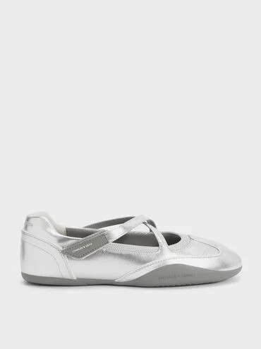 Mika Crossover Mary Jane Sneakers
    
         - Silver | Charles & Keith US