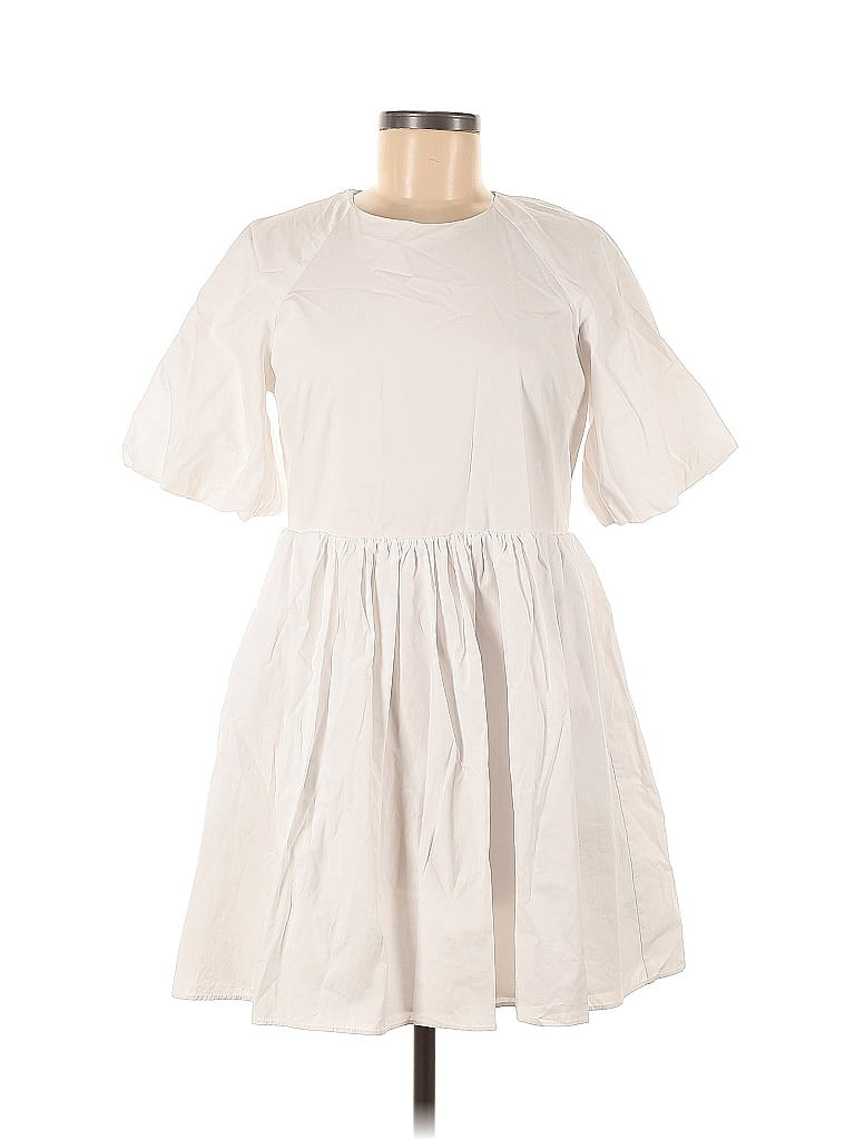 English Factory Casual Dress - DropWaist: White Solid Dresses - Used - Size Small | ThredUp