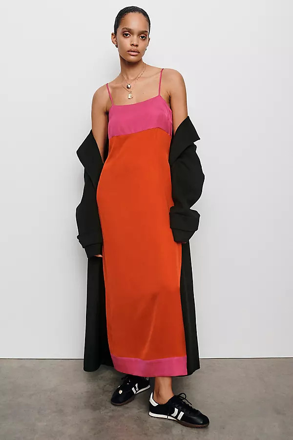 By Anthropologie Colorblock Column Midi Dress | Anthropologie (US)