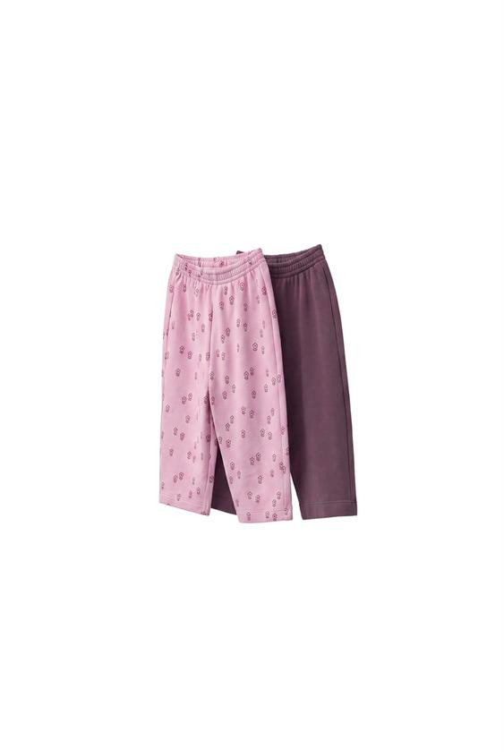 TWO-PACK FLORAL AND SOLID SWEATPANTS | Zara US