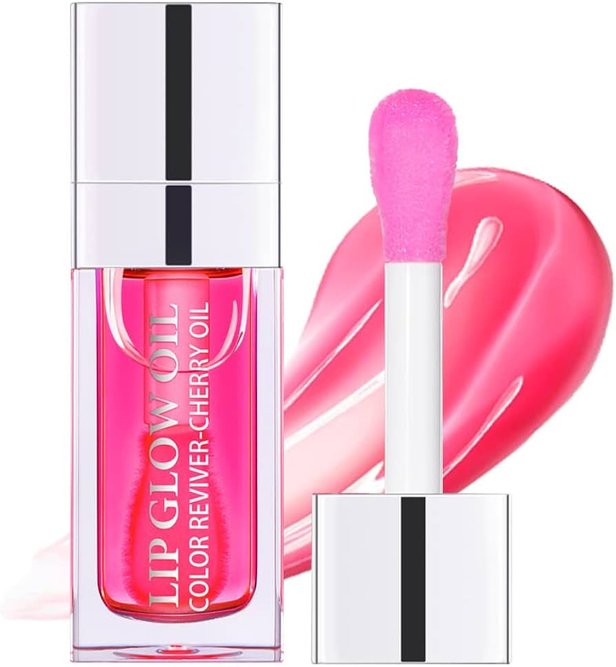 Hydrating Lip Glow Oil, Moisturizing Lip Glow Oil, Nourishing Glossy Transparent Lip Oil, Plumpin... | Amazon (US)