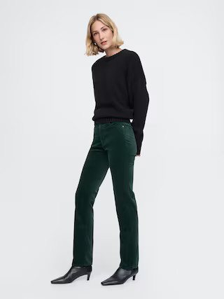 High Rise Velvet '90s Straight Pants | Gap (US)