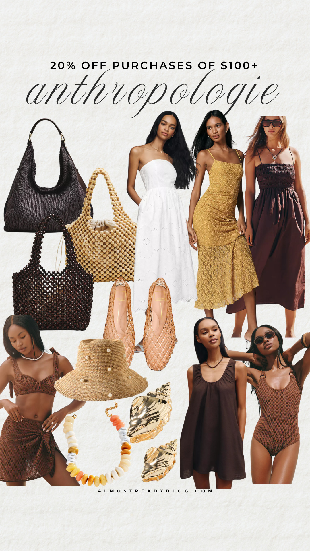 Use code AMANDAW20 for 20% off purchases of $100+.

Anthropologie summer sale, summer vacation style, chic resort outfit, beach vacation look, effortless summer fashion, woven handbags, summer dresses, beach accessories, resort wear, vacation style

#LTKSaleAlert #LTKPetite #LTKSwim