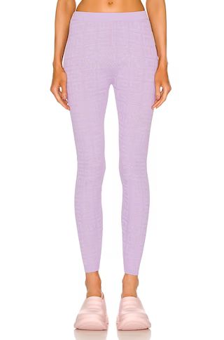 Givenchy Lace Monogram Stretch Legging in Mauve | FWRD | FWRD 