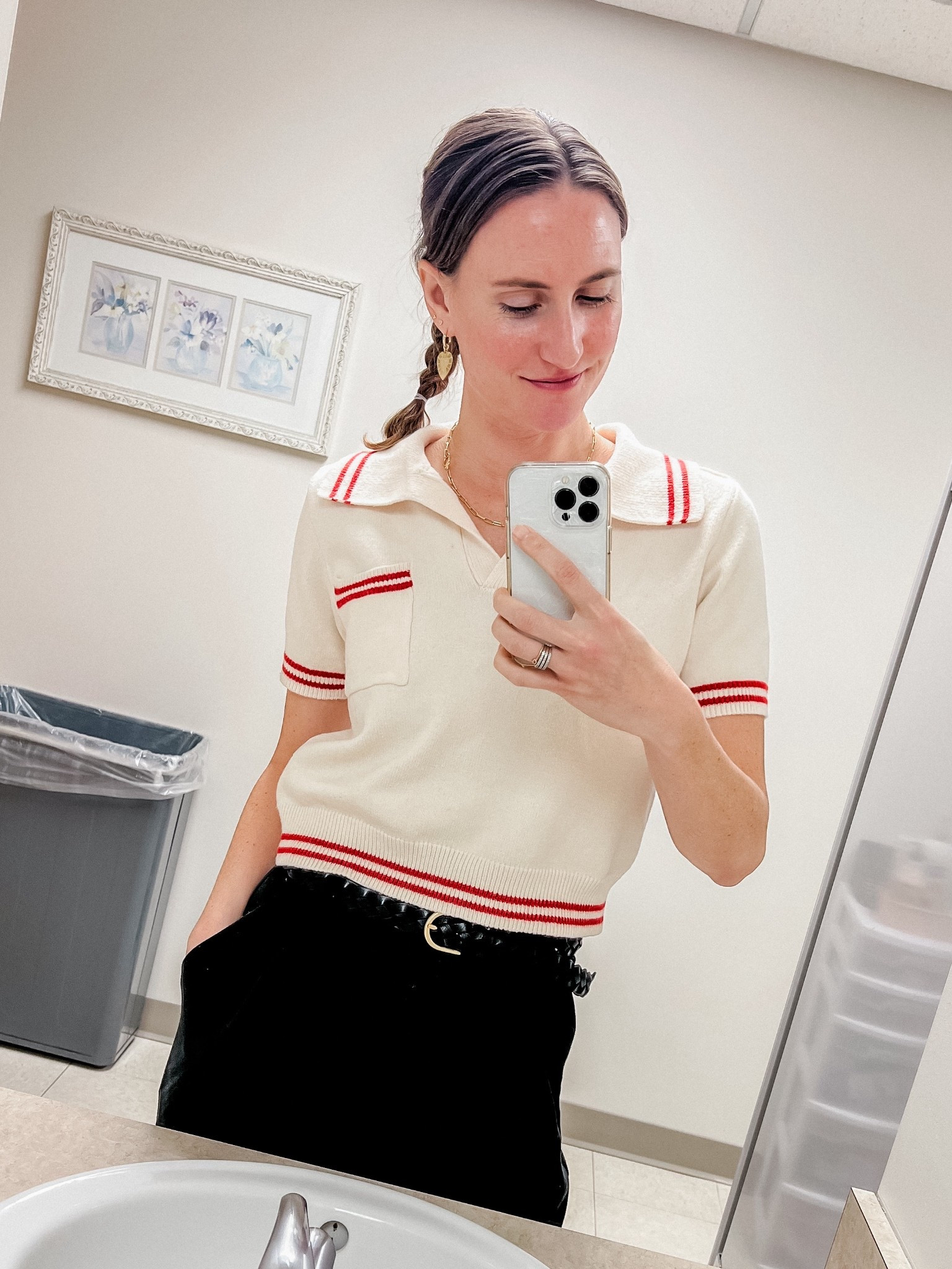 Not above a work bathroom selfie, especially when really loving the top! Great price point and very comfortable. 

#LTKStyleTip #LTKWorkwear #LTKSaleAlert