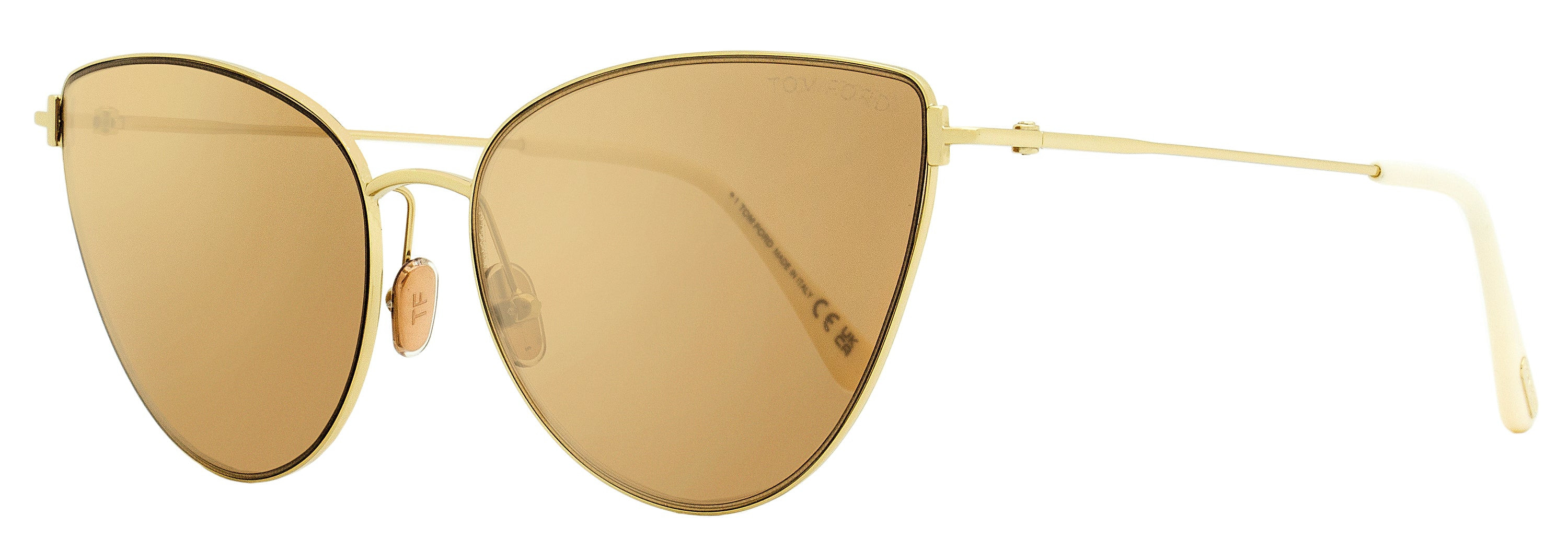 Tom Ford Women's Cat Eye Sunglasses TF1005 Anais-02 32G Gold/Ivory 62mm | Shop Simon