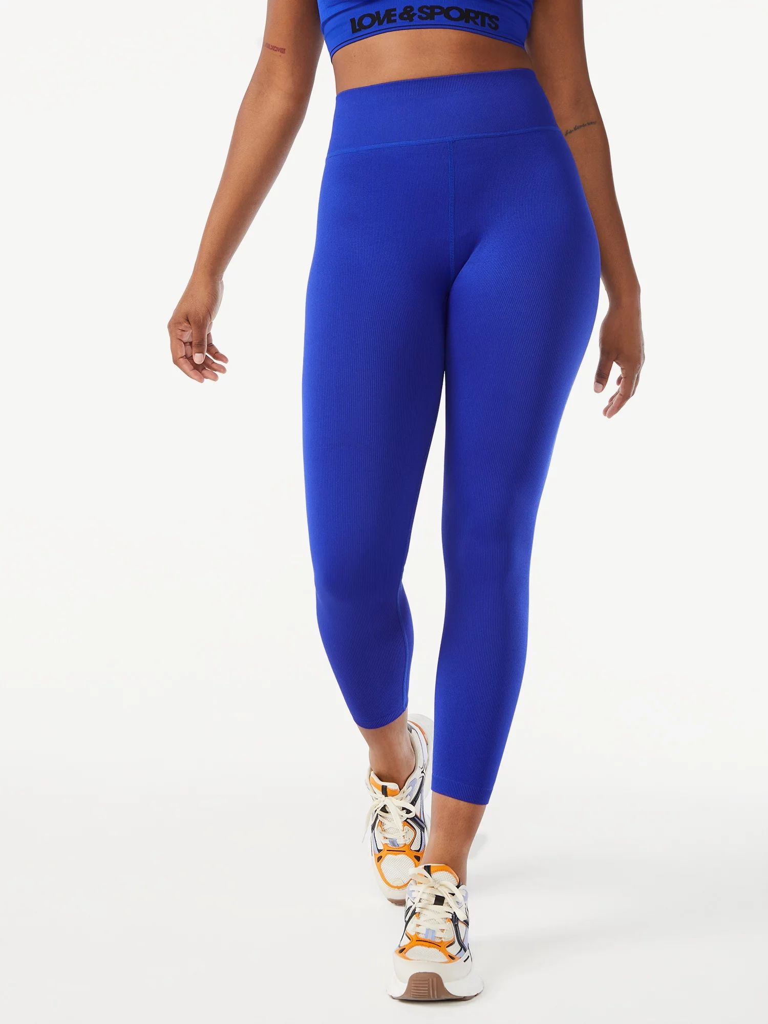 Love & Sports Women's Seamless Ribbed Leggings - Walmart.com | Walmart (US)