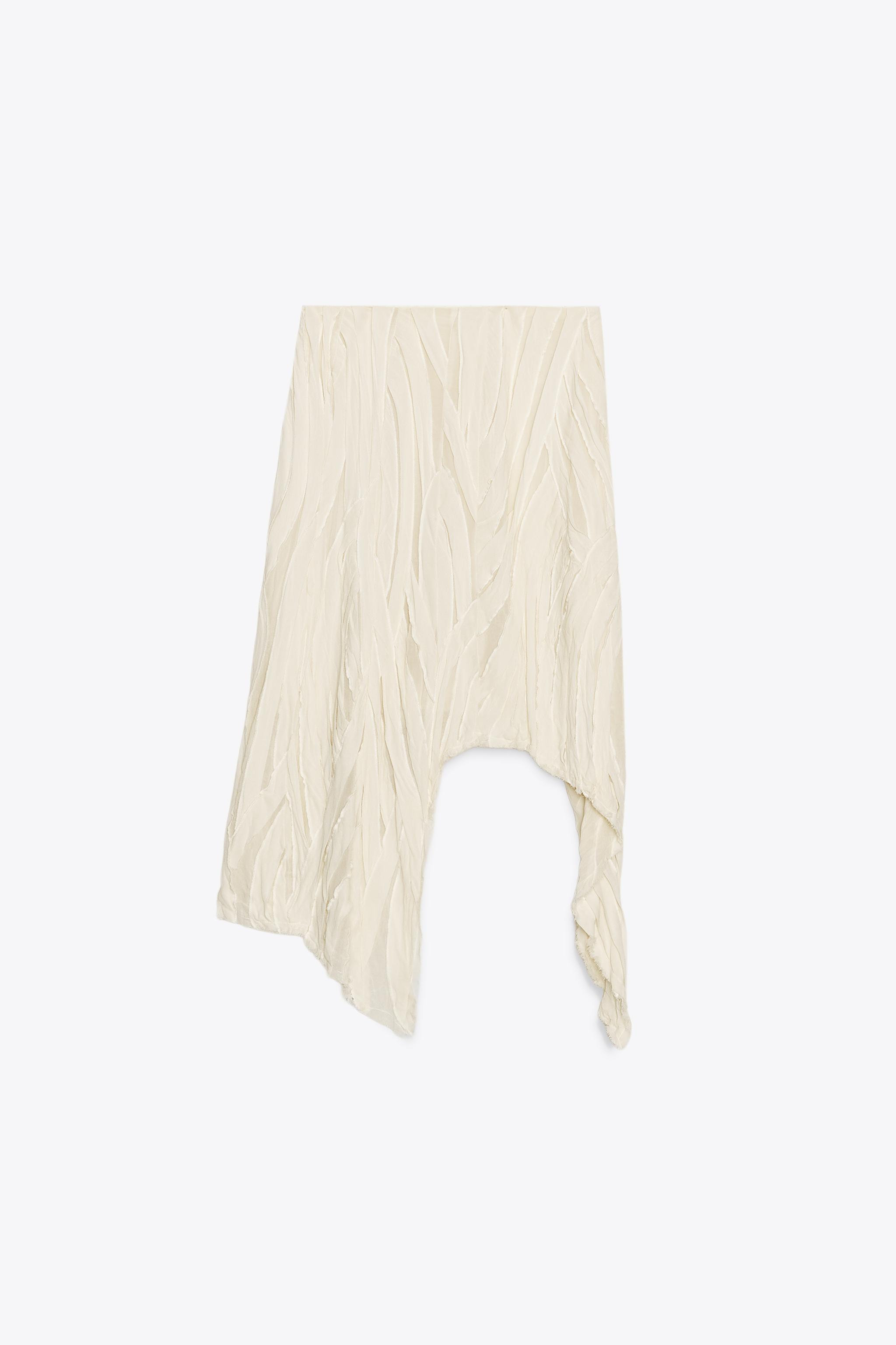 ZW COLLECTION ASYMMETRIC PLEATED SKIRT | Zara US