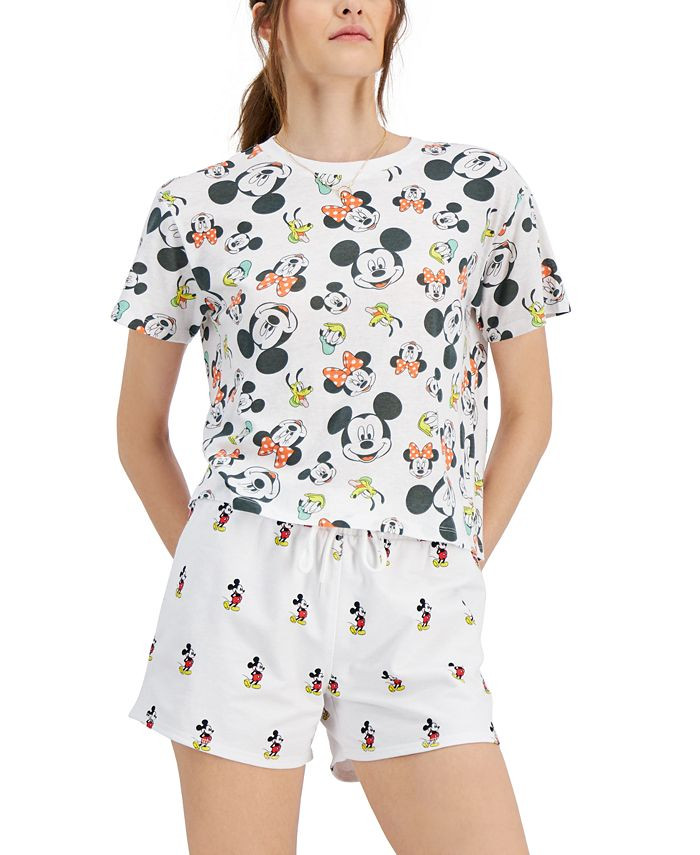 Disney Juniors' Cropped Mickey Mouse Graphic T-Shirt & Reviews - Tops - Juniors - Macy's | Macys (US)