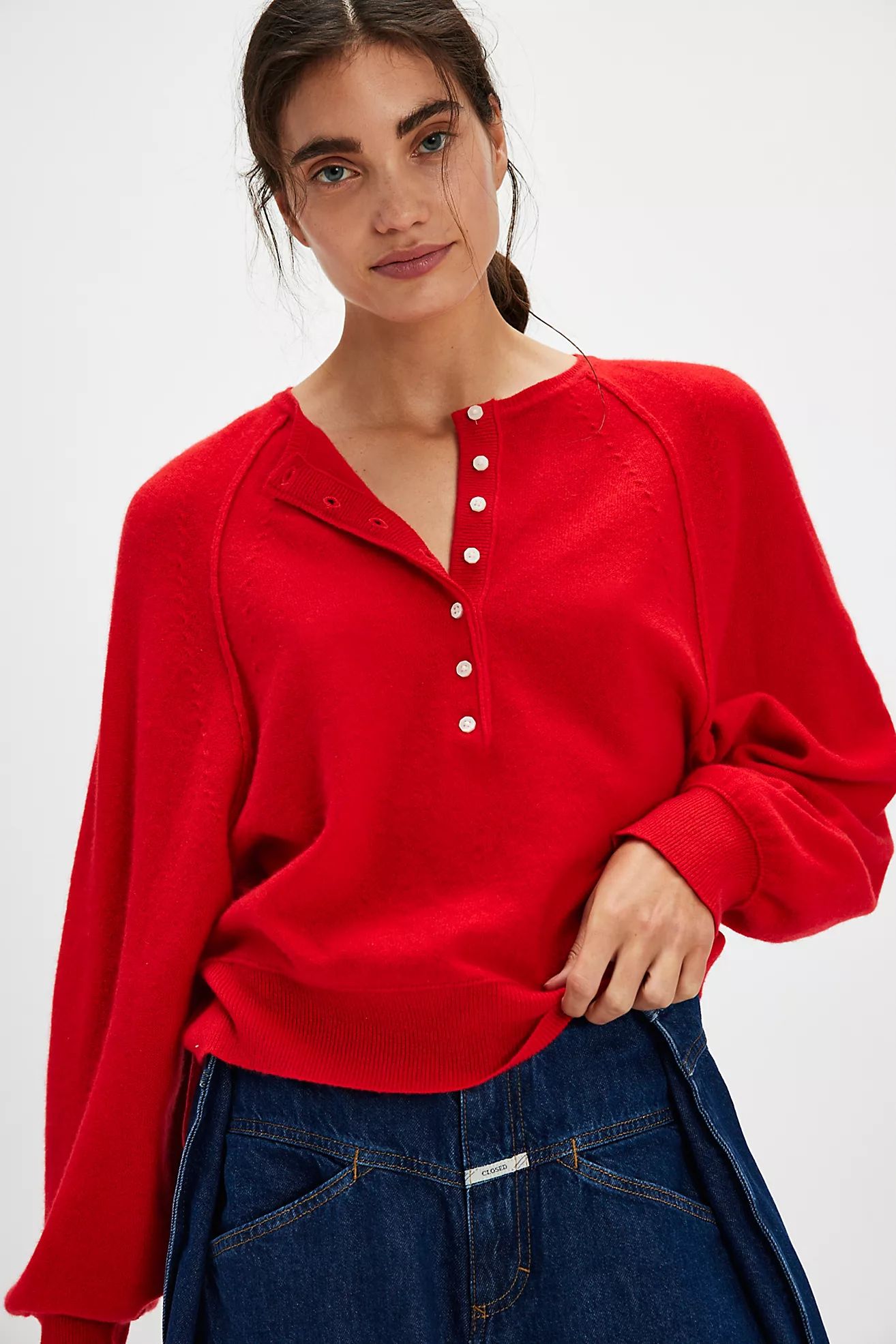 Porta Cashmere Henley | Free People (Global - UK&FR Excluded)