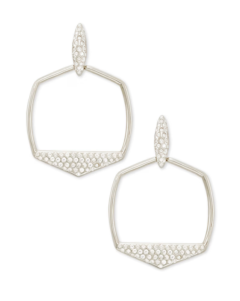 Selena Open Frame Earrings in Silver | Kendra Scott