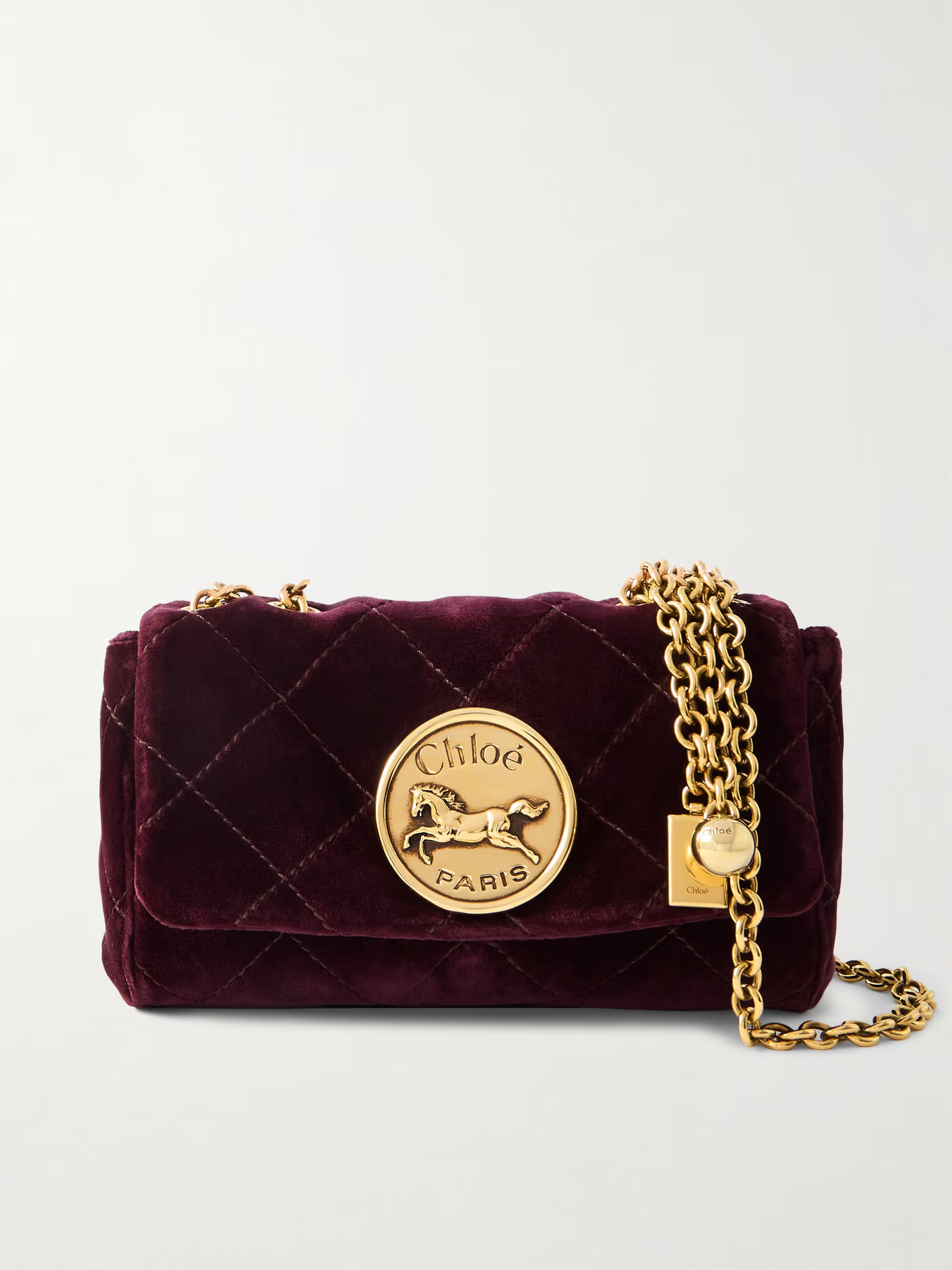 Heritage small embellished quilted velvet shoulder bag | NET-A-PORTER (UK & EU)